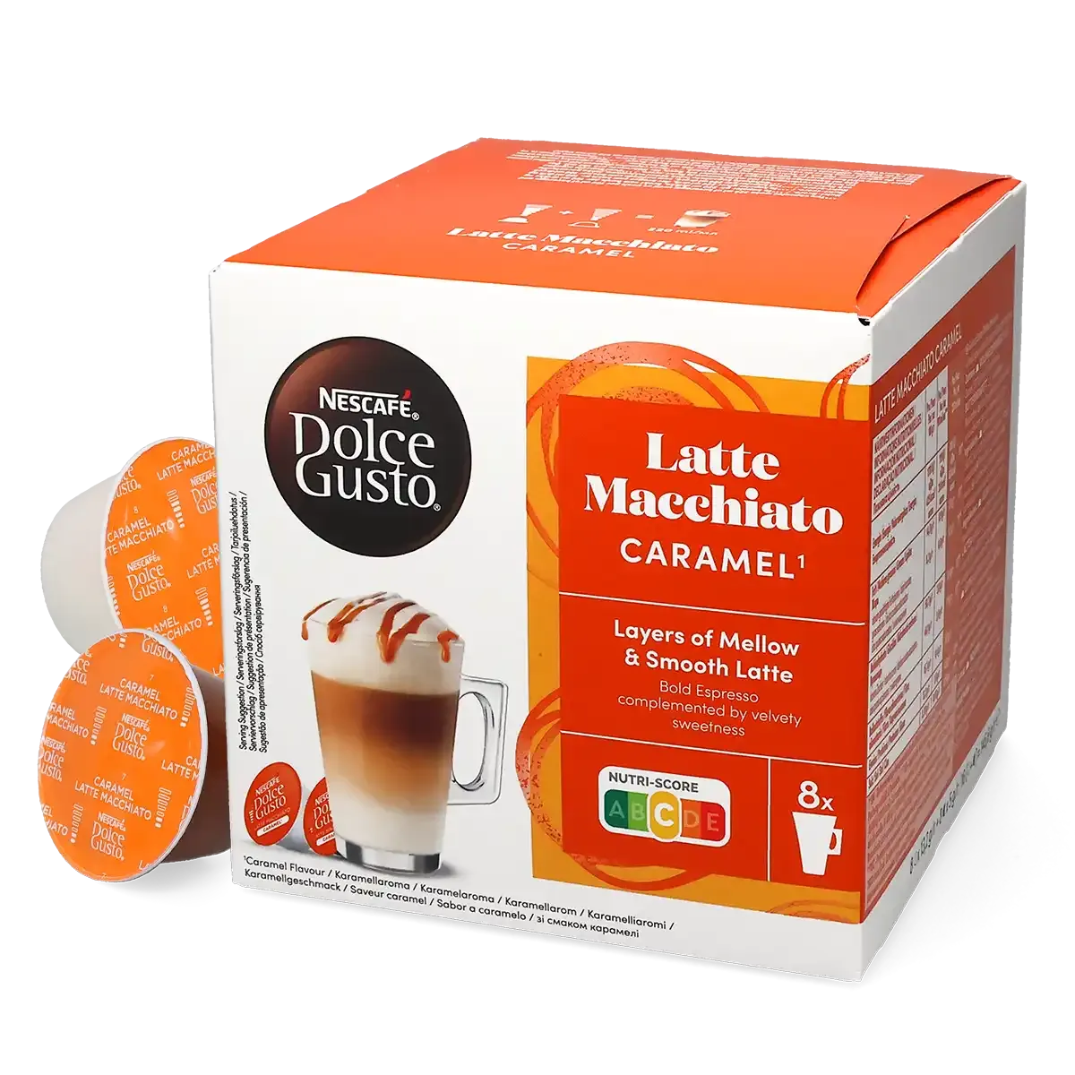 Nescafe Caramel Latte Macchiato Dolce Gusto Coffee Capsules - 16 Capsules
