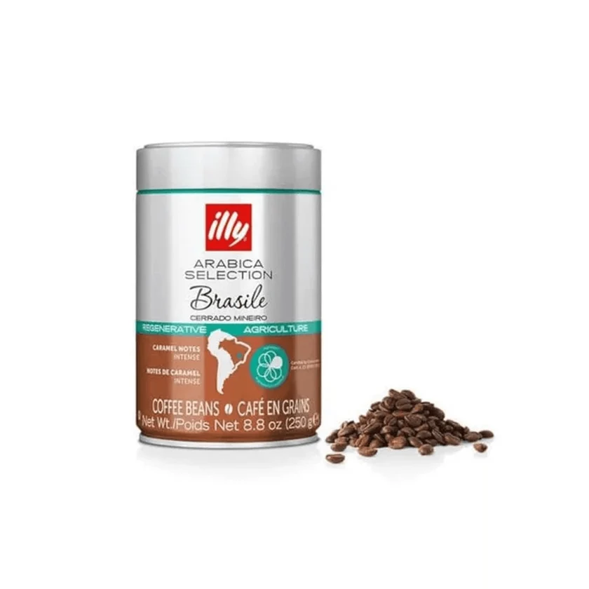 illy Arabica Selection Brasile Whole Coffee Beans Can 250g